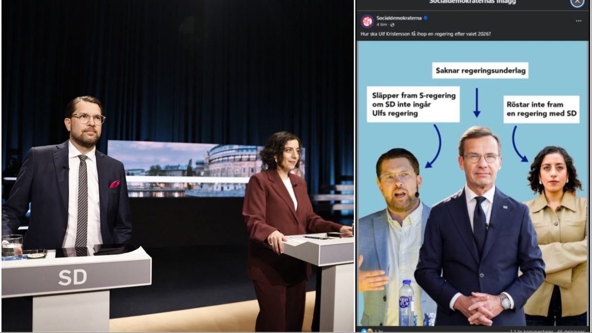 Simona Mohamsson (L) har tidigare sagt att hon inte tänker sitta i en regering med Jimmie Åkesson (SD). Foto: Caisa Rasmussen/TT/Skärmbild från Facebook