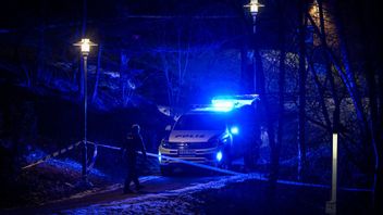 Avspärrat kring brottsplatsen i Sundbyberg. Foto: Jessica Gow/TT