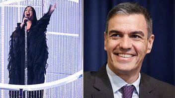 Yuval Raphael och Pedro Sánchez. Bild: Jessica Gow/TT/Public domain