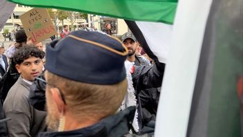 Bild från demonstrationen där frilansjournalisten misshandlades. Foto: Privat