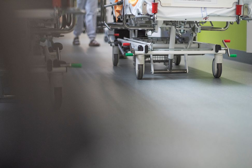 Arbete pågår med att åtgärda en stor vattenläcka på akuten i Kalix, uppger Region Norrbotten. Arkivbild. Foto: Viktoria Bank/TT