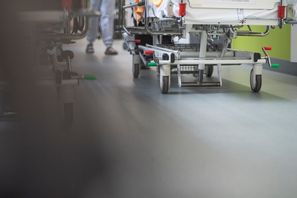 Arbete pågår med att åtgärda en stor vattenläcka på akuten i Kalix, uppger Region Norrbotten. Arkivbild. Foto: Viktoria Bank/TT