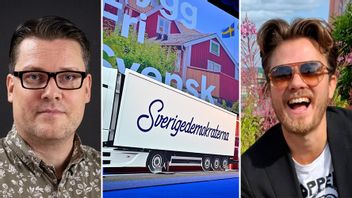Björn Tenland Nurhadi (till vänster) avbröt komikern Viktor Klemmings framträdande under SD:s landsdagar. Foto: Pressbild/Region Blekinge/Anders Wiklund/TT/Privat