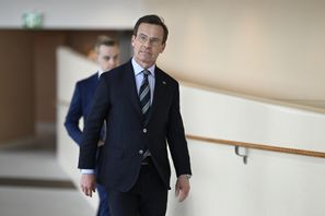 Statsministern Ulf Kristersson (M) i tisdags. Foto: Pontus Lundahl/TT