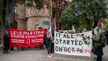 Antiisraeliska studenter i Lund. Arkivbild. Foto: Johan Nilsson/TT