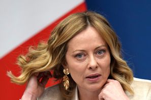 Italiens premiärminister Giorgia Meloni på bild från i mitten av januari. Alessandra Tarantino/AP/TT