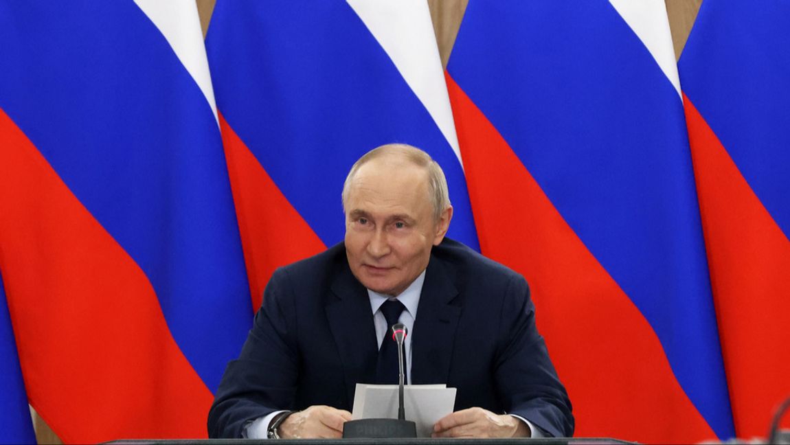 Rysslands president Vladimir Putin på en presskonferens tidigare i veckan Sergei Karpukhin/AP/TT