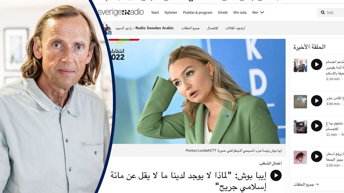 Skärmavbild från Radio Sweden Arabics hemsida.