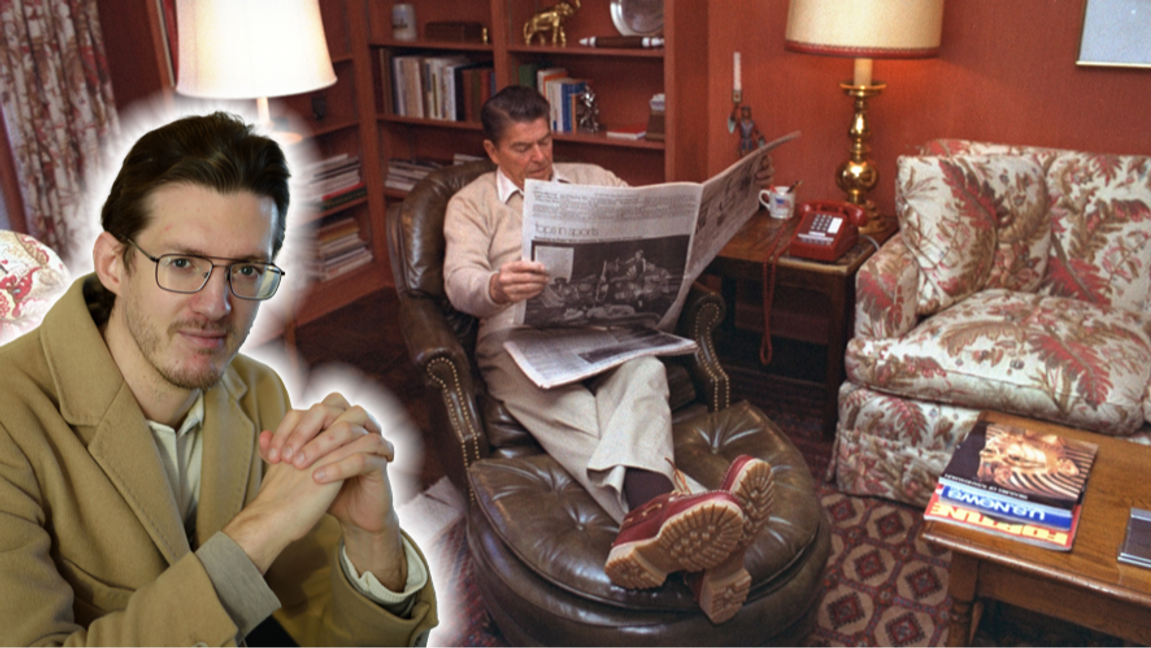 Ronald Reagan var cowboy-presidenten som inte sköt från höften. Foto: WALT ZEBOSKI / TT