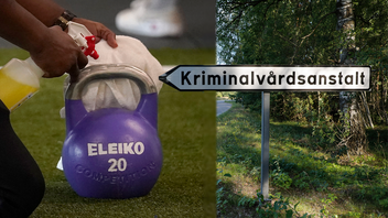 Intagna på Karlskogaanstalten får inte ägna sig åt muskelträning. Foto: Christine Olsson/Jeff Chiu/AP/TT