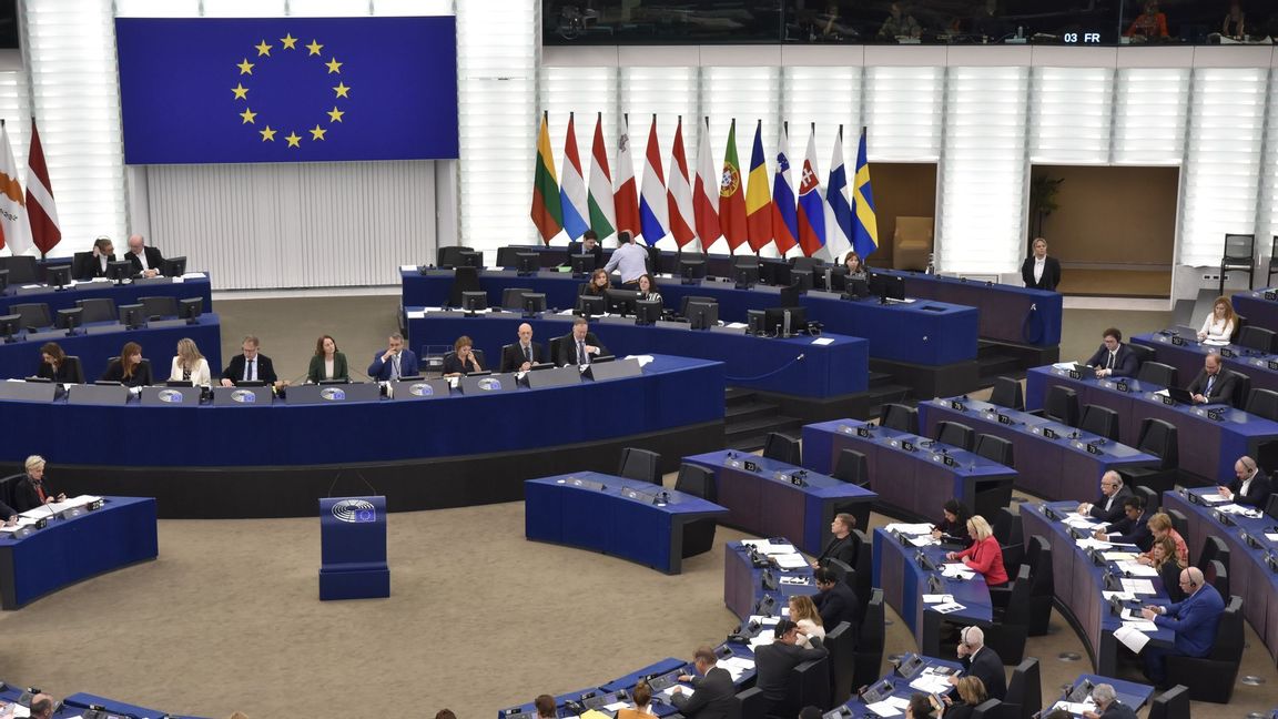 Genrebild från EU-parlamentet i Strasbourg. Foto: Wiktor Nummelin/TT