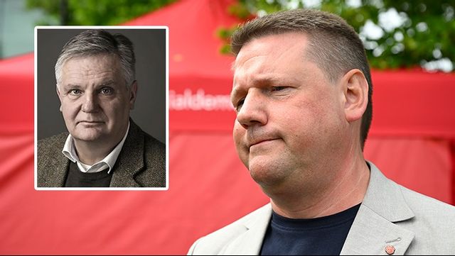 Johan Westerholm samt S partisekreterare Tobias Baudin i Almedalen. Foto: Mats Edman/Studio Artemis/Jessica Gow/TT