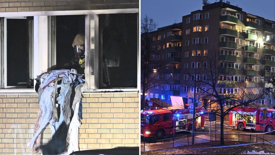 Brand i centrala Stockholm. Foto: Claudio Bresciani/TT