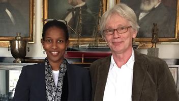Ayaan Hirsi Ali och Lars Åberg i Stockholm häromåret. Foto: Privat