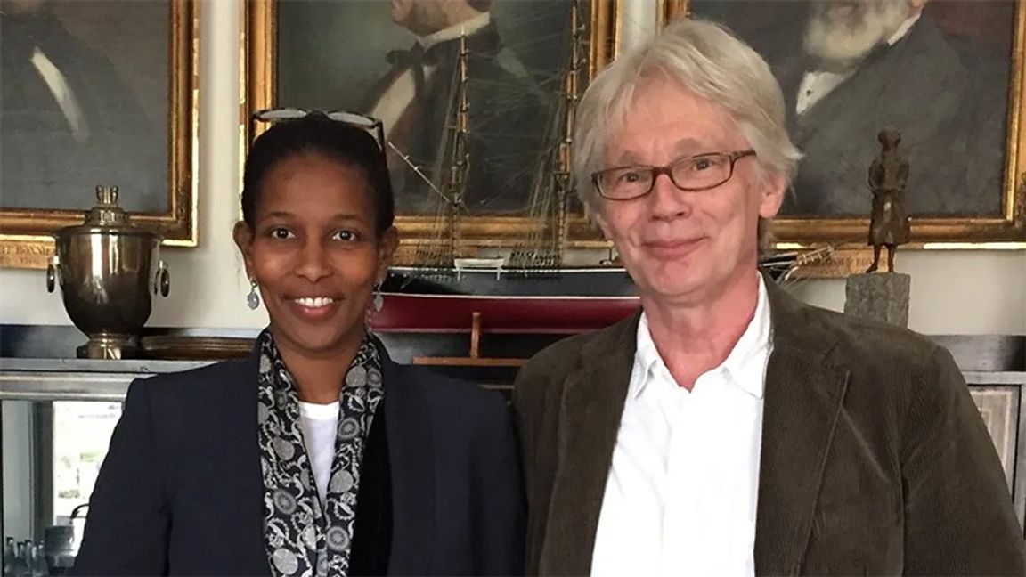 Ayaan Hirsi Ali och Lars Åberg i Stockholm häromåret. Foto: Privat
