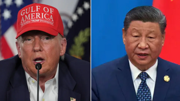 Donald Trump och Xi Jinping. USA upphäver nu chipdesign-restriktionerna mot Kina. Foto: Evan Vucci/Andy Wong/AP/TT