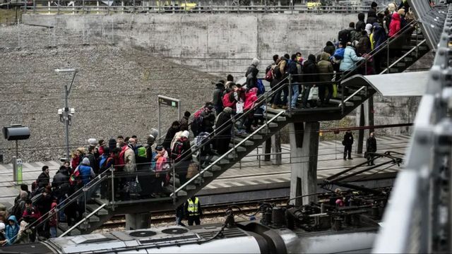 Immigranter på Hyllie station i Malmö 2015 Foto: Johan Nilsson/TT