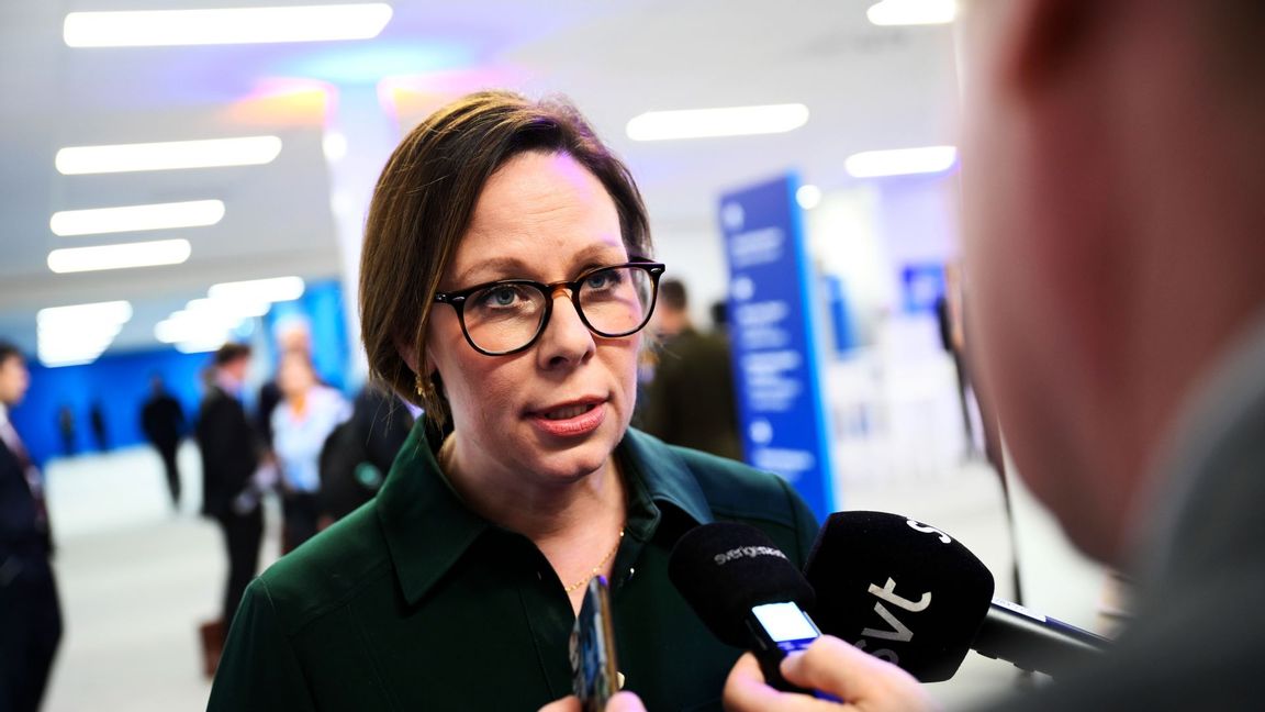 Utrikesminister Maria Malmer Stenergard (M). Hon var migrationsminister när hotet publicerades på X i augusti 2023. Foto: Pontus Lundahl/TT