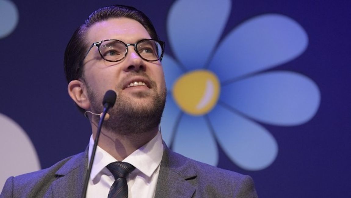 Sverigedemokraternas partiledare Jimmie Åkesson. Foto: Henrik Montgomery/TT