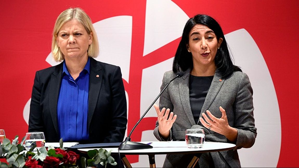 Magdalena Andersson (S) och Lawen Redar (S). Foto: Jakob Åkersten Brodén/TT