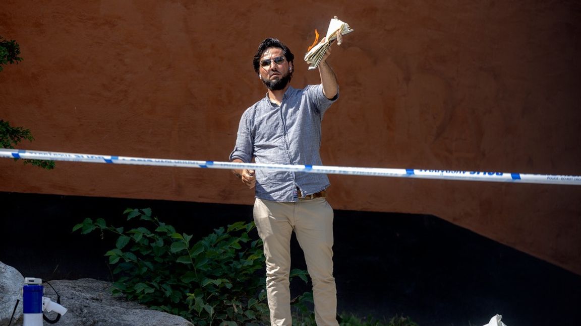 Den senaste tidens koranbränningar har gett en stor konflikt med muslimska diktaturer. Foto: Stefan Jerrevång/TT