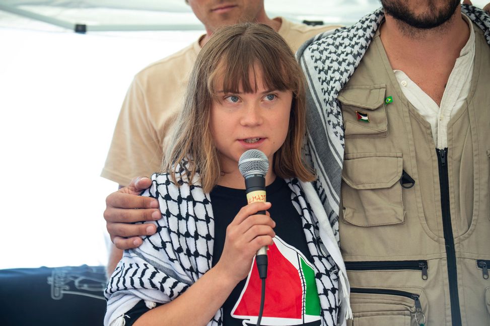 Greta Thunberg var ombord på organisationen Freedom Flotillas fartyg när det bordades under natten mot måndagen. Arkivbild. Foto: Salvatore Cavalli/AP/TT