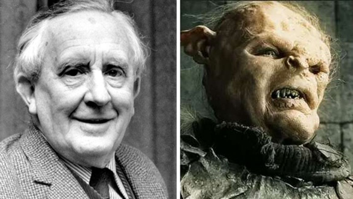 Sagan om Ringen-författaren JRR Tolkien rasistanklagas nu. Till höger: En orch från filmerna om Sagan om Ringen. Foto: AP/Wikipedia