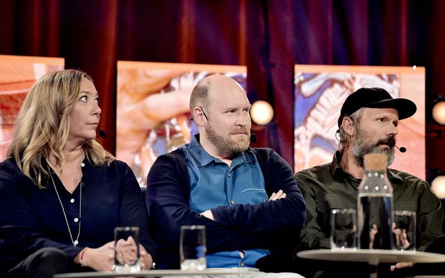 Malin Cederbladh, Henrik Dorsin och Felix Herngren från ”Solsidan”. Arkivbild. Foto: Maja Suslin/TT
