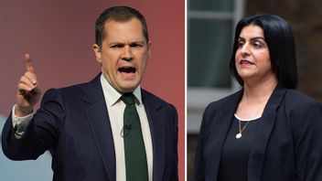 Robert Jenrick från konservativa Tories och justitieministern Shabana Mahmood från Labour-ledda regeringen har båda kritiserat de nya riktlinjerna för engelska och walesiska domstolar. Foto: Kin Cheung/Thomas Krych/AP/TT