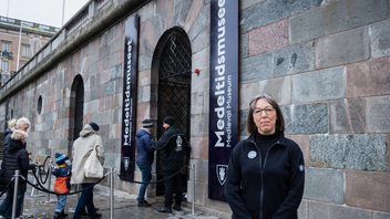 Lin Annerbäck, museichef på Medeltidsmuseet som har sin sista öppetdag i nuvarande lokaler den 5 november. Foto: Mikaela Landeström/AP/TT