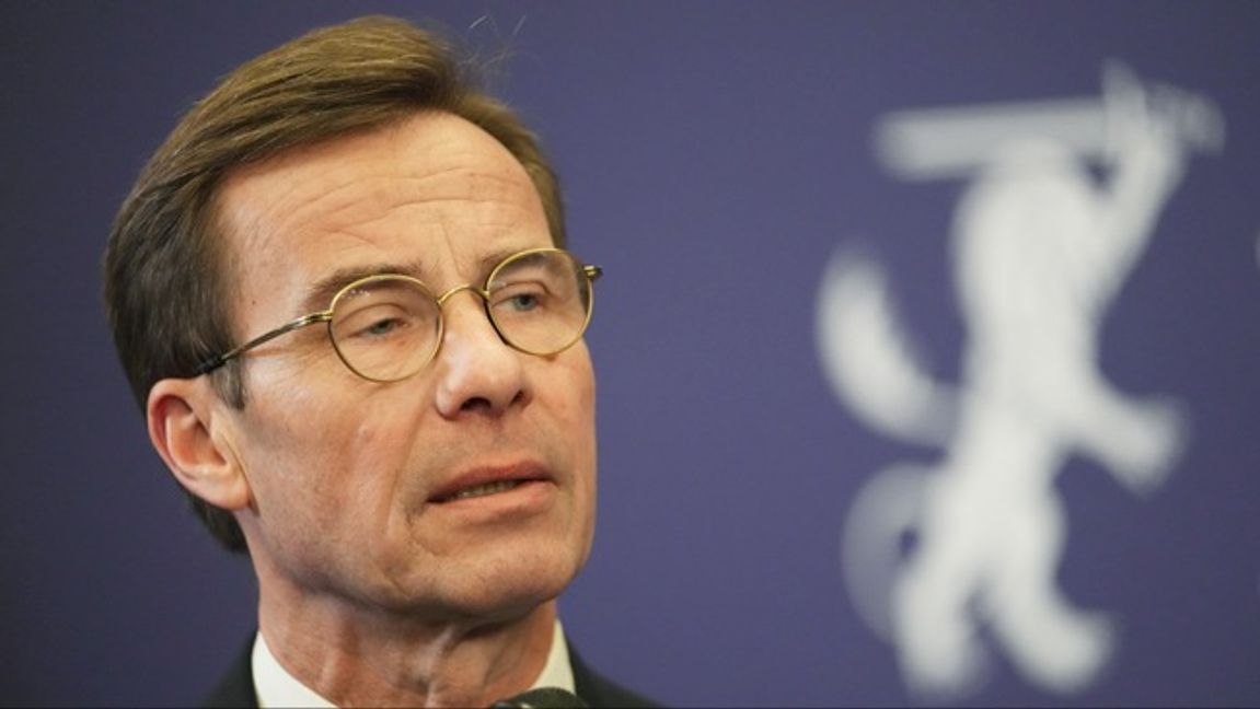 Statsminister Ulf Kristersson. Foto: AP