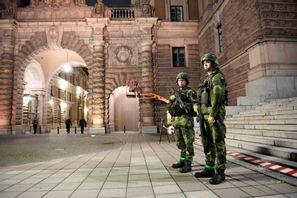 Livgardets insatsförband livbataljonen övade försvar av Stockholm även 2021. Arkivbild. Foto: Fredrik Sandberg / TT