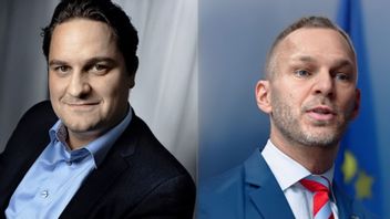 Samhällsdebattören Per Lindgren, t.v, och civilminister Erik Slottner (KD), t.h. Foto: Niklas Palmstedt/Anders Wiklund/TT