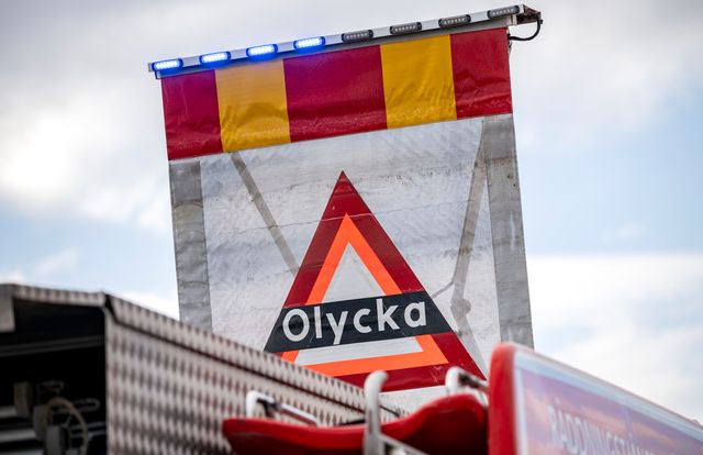 Fyra personer har förts till sjukhus med ambulans efter olyckan. Arkivbild. Foto: Johan Nilsson/TT