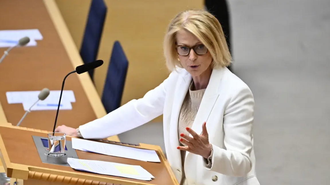 Finansminister Elisabeth Svantesson (M) driver på för hårdare tag mot ekonomisk brottslighet. Foto: Anders Wiklund/TT