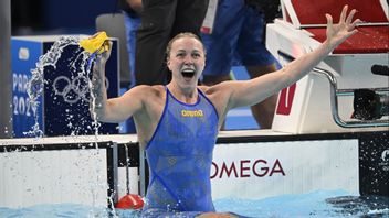 Sarah Sjöström vinner finalen på 100 m frisim under sommar-OS i Paris. Foto: JESSICA GOW/TT