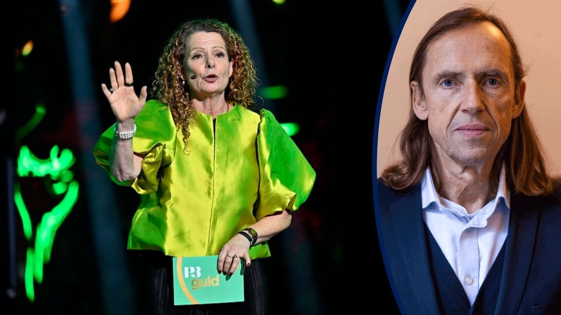 Sveriges Radios vd Cilla Benkö på P3 Guldgalan på Cirkus i Stockholm, tillställningen där kriminella rappare hyllas, ibland postumt. Foto: Anders Wiklund/TT