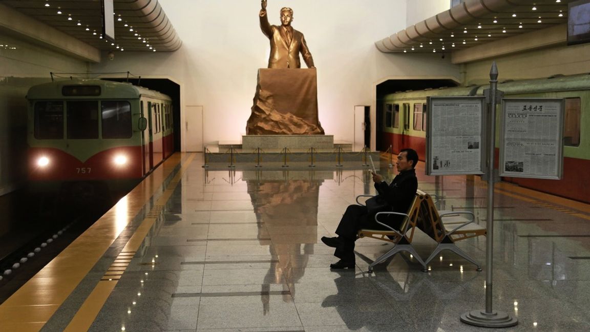 En tunnelbanestation i Nordkorea.
Foto: Dita Alangkara/AP