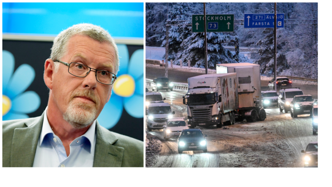 Sverigedemokraternas trafikpolitiska talesperson Thomas Morell kritiserar Trafikverkets bristande beredskap när snökaoset lamslår landet. Foto: Janerik Henriksson/Anders Wiklund/TT 