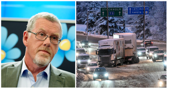 Sverigedemokraternas trafikpolitiska talesperson Thomas Morell kritiserar Trafikverkets bristande beredskap när snökaoset lamslår landet. Foto: Janerik Henriksson/Anders Wiklund/TT 