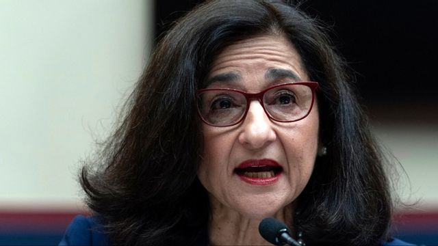Columbias rektor Nemat ”Minouche” Shafik tvingades bort efter att hon misslyckats bekämpa antisemitism på campus. Foto: AP