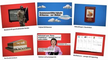 Några av slöserierna på listan. Foto: Skärmdump från Skattebetalarna.