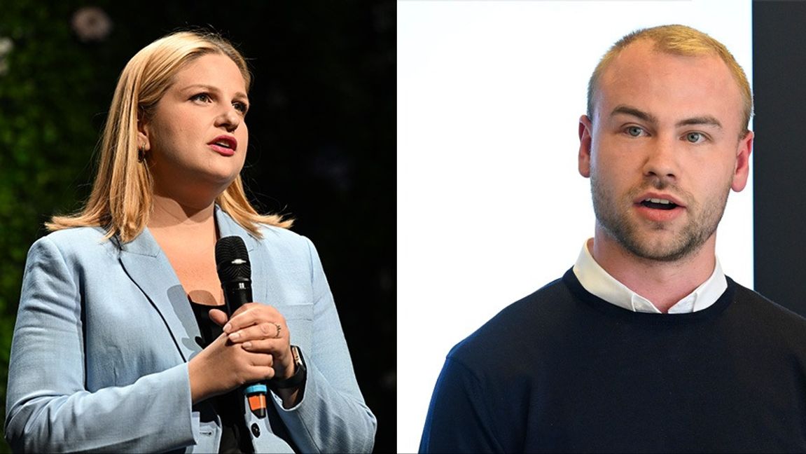 MUF-ordföranden Douglas Thor är oförstående till Arba Kokalaris (M) kritik mot Meta. Foto: Fredrik Sandberg/TT