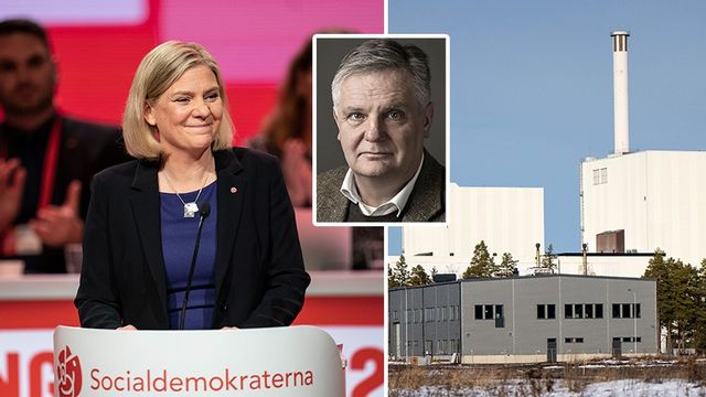 – Hade vi börjat bygga ny kärnkraft när vi lade ner den gamla, då hade vi haft ny kärnkraft idag, säger Johan Westerholm. Till höger: kärnkraftsreaktorerna vid Forsmark. Foto: Mats Edman/Studio Artemis/Björn Larsson Rosvall/Christine Olsson/TT