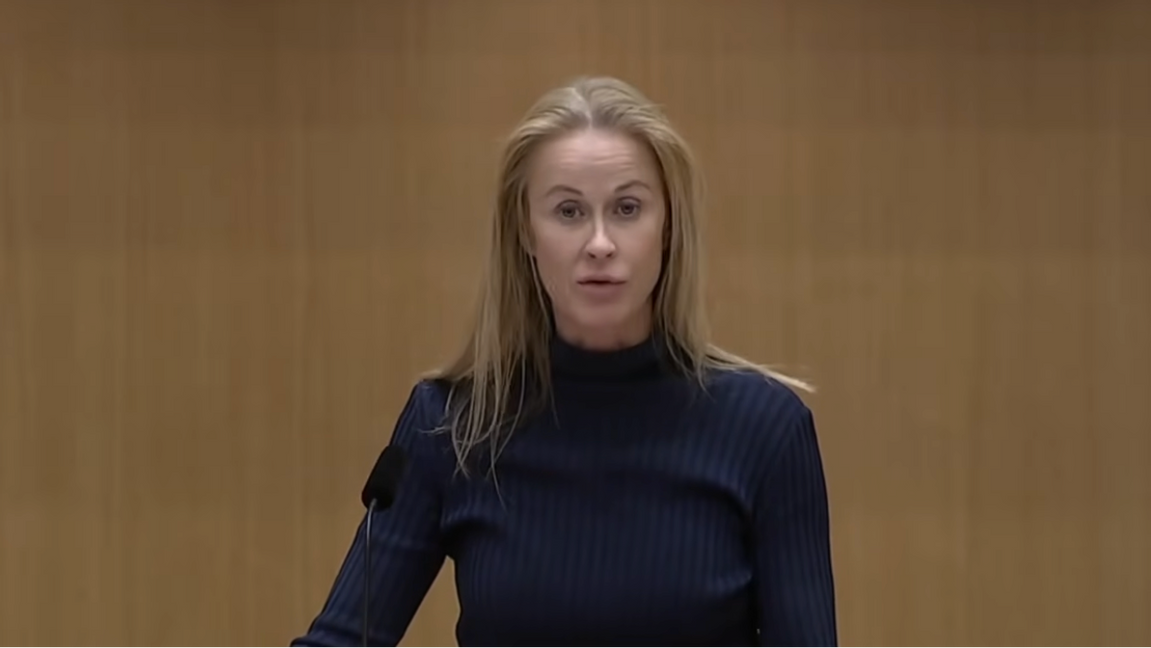 Katja Nyberg. Foto: Sveriges riksdag/YouTube