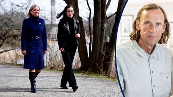 Sveriges statsminister Magdalena Andersson (S) och Finlands statsminister Sanna Marin (S). På marsch mot Nato tillsammans? Foto: Paul Wennerholm / TT 