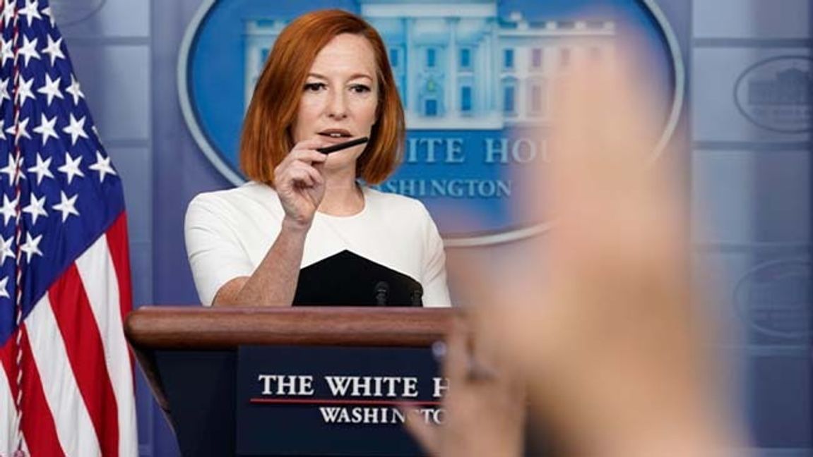 Vita husets pressekreterare Jen Psaki. Foto: Susan Walsh/AP/TT