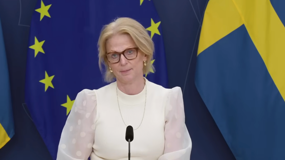Finansminister Elisabeth Svantesson (M). Foto: Regeringskansliet/YouTube