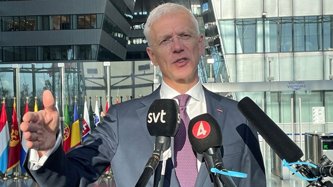 Lettlands utrikesminister Krisjanis Karins vill efterträda Jens Stoltenberg som Natos generalsekreterare. Foto: Wiktor Nummelin/TT