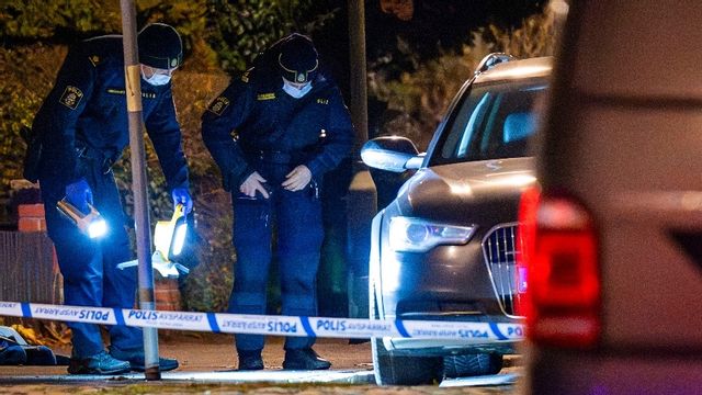 Bilder från mordnatten. Foto:Johan Nilsson / TT